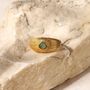 Chunky Green Stone Sun Shape Ring Punk Style Unisex Waterproof Ring Mooiste Boutique Port Elizabet Eastern Cape 9826