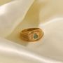 Chunky Green Stone Sun Shape Ring Punk Style Unisex Waterproof Ring Mooiste Boutique Port Elizabet Eastern Cape 9827