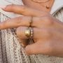 Gold Adjustable Sunburst Signet Ring Waterproof Ring Mooiste Boutique 7435