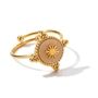 Gold Adjustable Sunburst Signet Ring Waterproof Ring Mooiste Boutique 7431