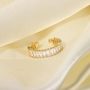 Gold Adjustable Cubic Zirconia Ring Waterproof Ring Mooiste Boutique 9841 1