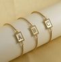 Gold Initial Bracelet Waterproof Gift For Her 9864