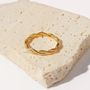 Twisteg Gold Ring Waterproof Jewelry Vintage Ring 7452