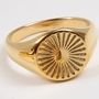 Gold Waterproof Ring Sun Flower Singet Ring