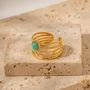 Turquoise Bind Adjustable Gold Ring Mooiste Boutique Port Elizabeth1