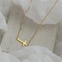 Gold Waterproof Sideways Cross Neckalce Mooiste Boutique Port Elizabeth South Africa1