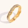 18k Gold Pvd Coated Waterproof Nad Tarnish Free Gold Detailed Cubic Zirconia Ring Mooiste Boutique Port Elizabeth South Africa