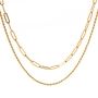 18k Gold Pvd Coated Waterpoof And Tarnish Free Double Necklace Paperclip And Rope Necklace Mooiste Boutique Port Elizabeth South Africa