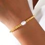 18k Gold Pvd Coatedwaterproof Tarnish Free Pearl Bracelet Gold Bracelet Mooiste Boutique Port Elizabeth 3