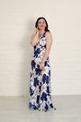 Floral Maxi Dress Wedding Guest Dress Babyshower Dress Party Dress Long Dressblue Dress 3