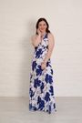 Floral Maxi Dress Wedding Guest Dress Babyshower Dress Party Dress Long Dressblue Dress 5