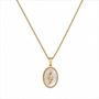 18k Gold Pvd Coated Necklace Mother Of Pearl Flower Pendant Mooiste Boutique 1