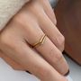 Minimilistic Dainty Gold Wishbone Ring