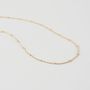 Thin Gold Beaded Chain Necklace