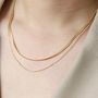 Layered Snake And Dainty Chain Necklace For Womangift Gift Ideas Mothersday Gift Idea Mooisteboutique Gold Jewelry Waterproof