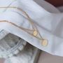 Gold Layered Disc Necklace 1