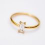 Baguette Cut Cubic Zirconia Gold Ring Jewelry Mooiste Boutique Ring Gold Ring