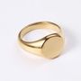 Plain Signet Ring Round Signet Ring Gold Ring Mooiste Boutique 2917
